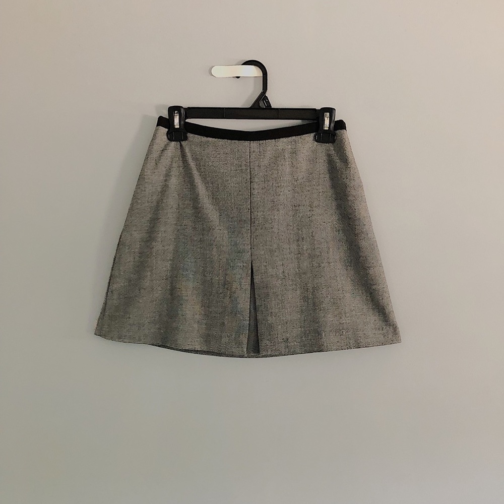 Grey H&M Midi Zipped Up Skirt